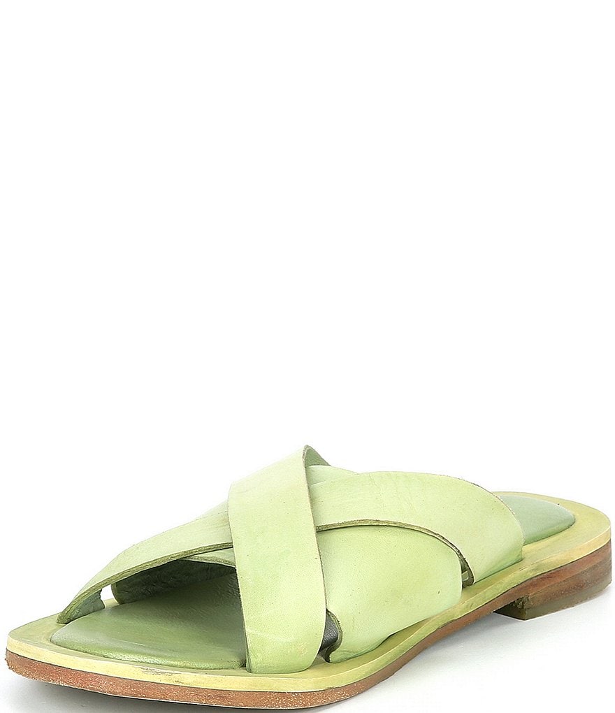Free People Del Mar Woven Leather Slide Sandals