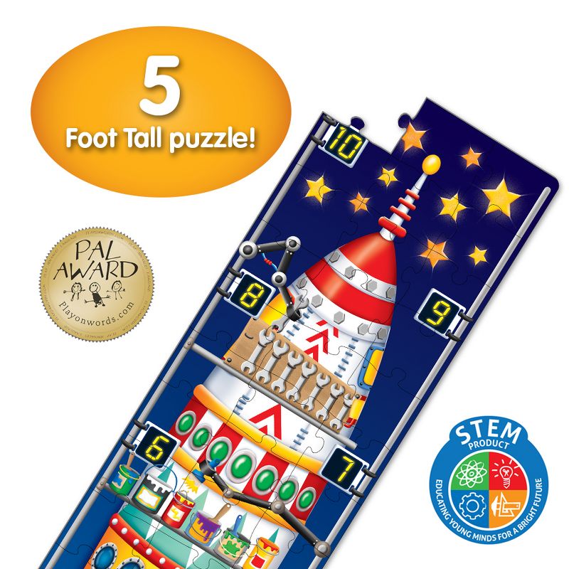 The Learning Journey Long and Tall Puzzles 123 Rocket Ship 50+ pcs