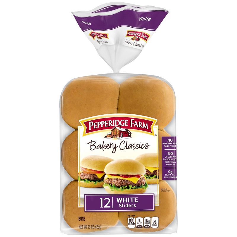 Pepperidge Farm Bakery Classics White Slider Buns - 15oz/12ct
