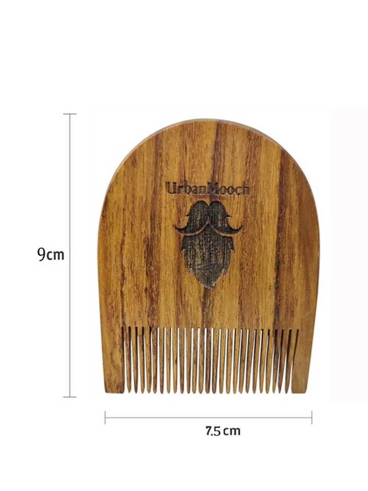 UrbanMooch Handcrafted U Shape Sheesham Wood Beard Comb