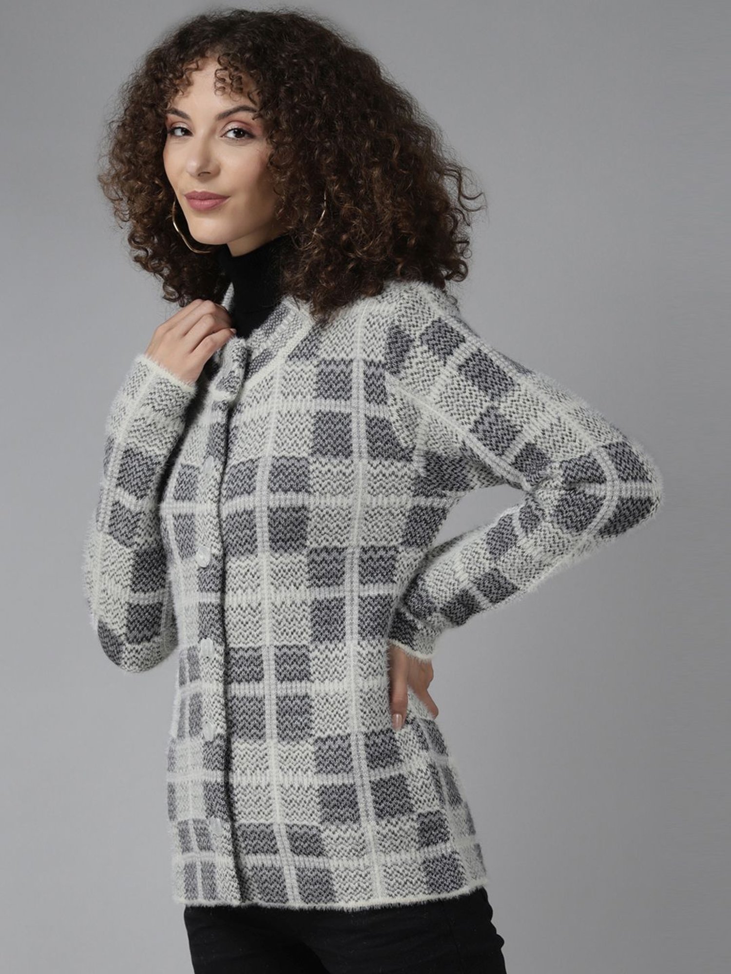 Cayman Grey Embroidered Cardigan