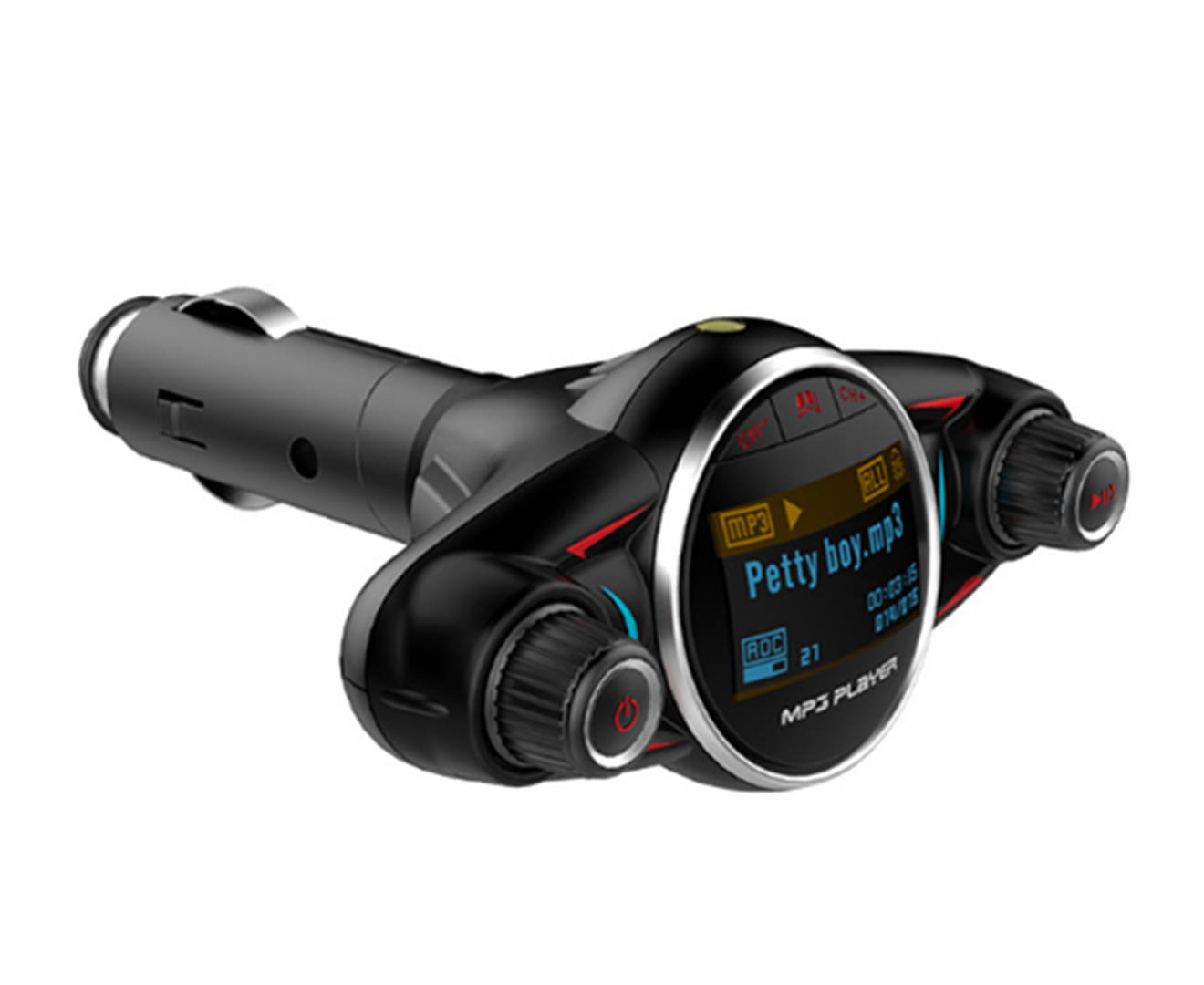 Select Mall Car MP3 Charger with HD Display Bluetooth Hands-free Support TF Card U Disk Playback