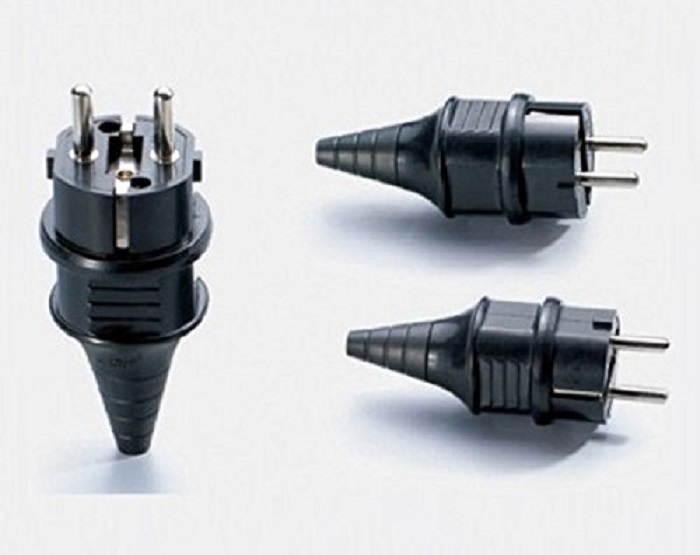 (2 Pack) Tekit Schuko France Germany EU  4.8mm Pin DIY Rewireable Power Plug 250V 16A