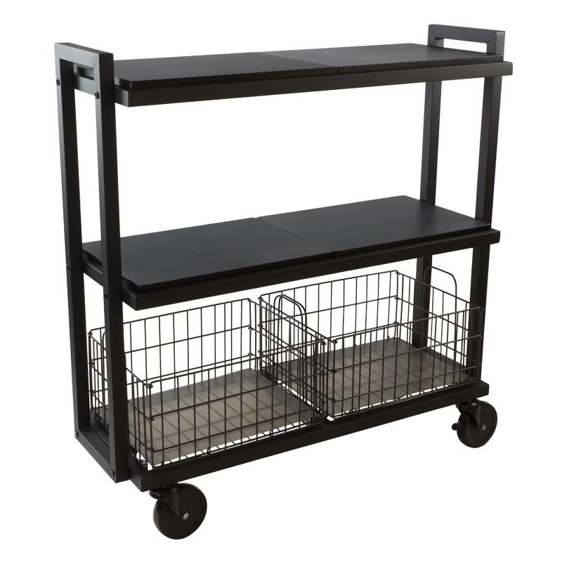 Cart System with wheels 3 Tier Black - Atlantic