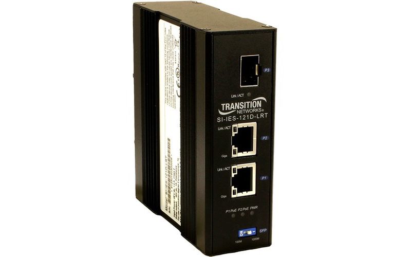 Transition Networks Power over Ethernet Injector - 10/100/1000Base-T Input Port(s) - 10/100/1000Base-T Output Port(s)