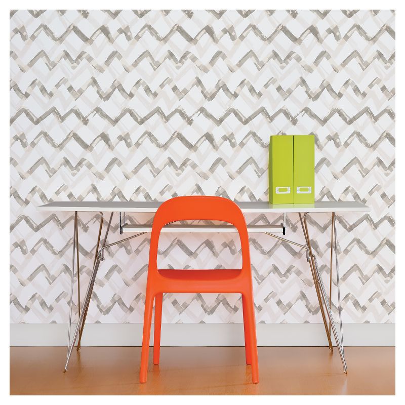 Devine Color Painted Chevron Peel & Stick Wallpaper