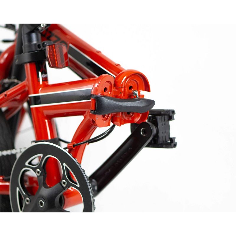 ZiZZO Urbano 8-Speed Aluminum 20" Folding Bike - Red