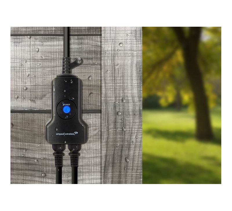 Amped Wireless Outdoor Smart Plug with 2 Sockets - 2 x AC Power Female - 120 V AC / 15 A - Alexa, Google Assistant Supported