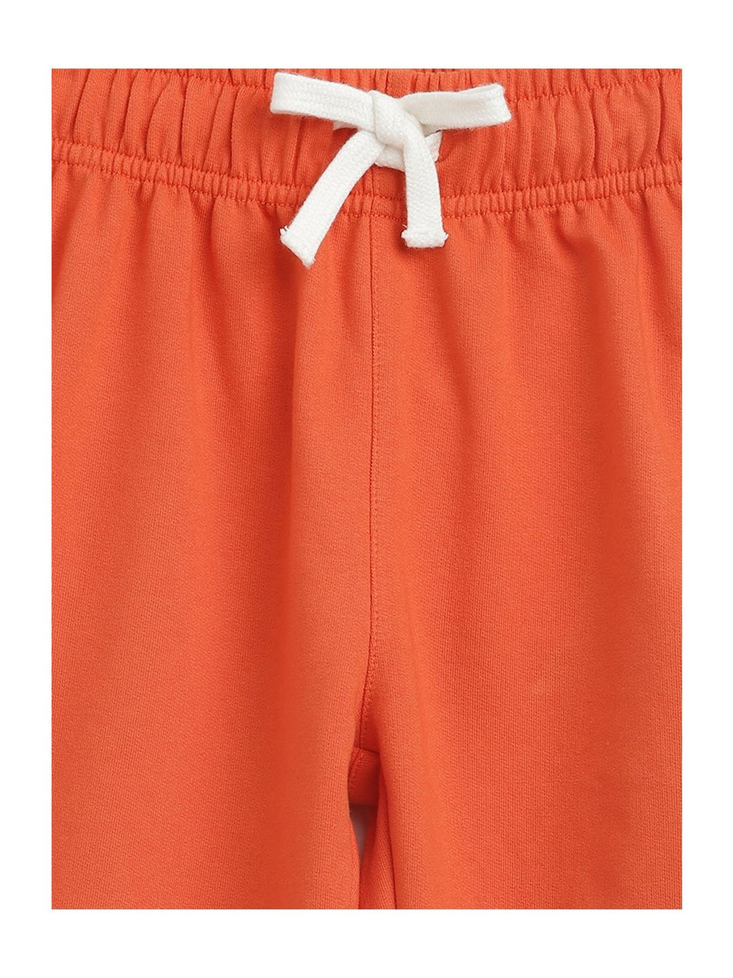 Li'l Tomatoes Girls Orange Solid Joggers