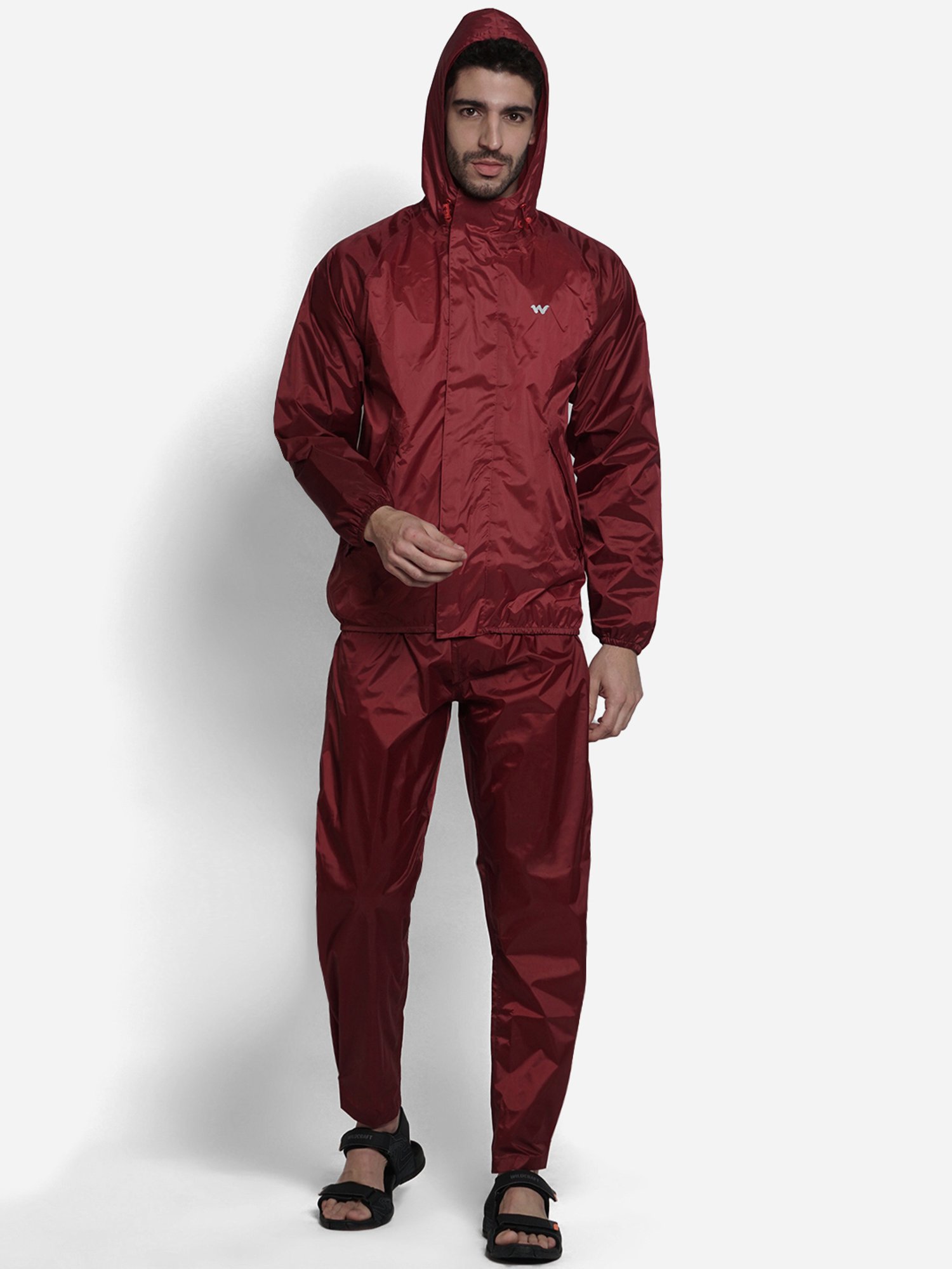 Wildcraft Maroon Raincoat Set