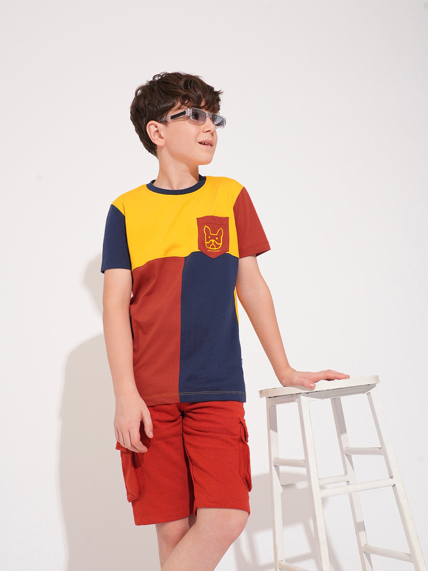 MINIKLUB Boys Blue Printed Full Sleeves T-Shirt