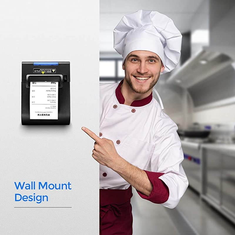 Receipt Printer P068, 3'1/8 80mm Direct Thermal Printer, POS Printer with Auto Cutter - Receipt Printer with USB Serial Ethernet Windows Driver ESC/POS Support Cash Drawer