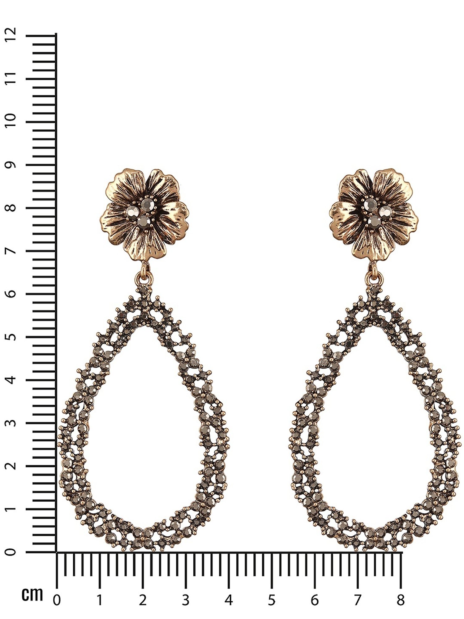 Aatmana Gold-Toned TearDangler Shaped Dangler Earrings