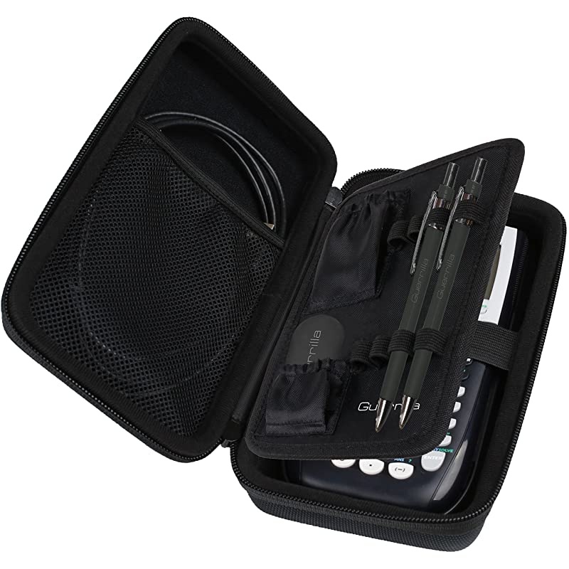 Hard Travel Case for TI83 Plus TI84 Plus TI84 Plus Color Edition TI89 Titanium TINspire CXampCX CASHP50G Graphing Calculators + s Essential Calculator Accessory Kit Black