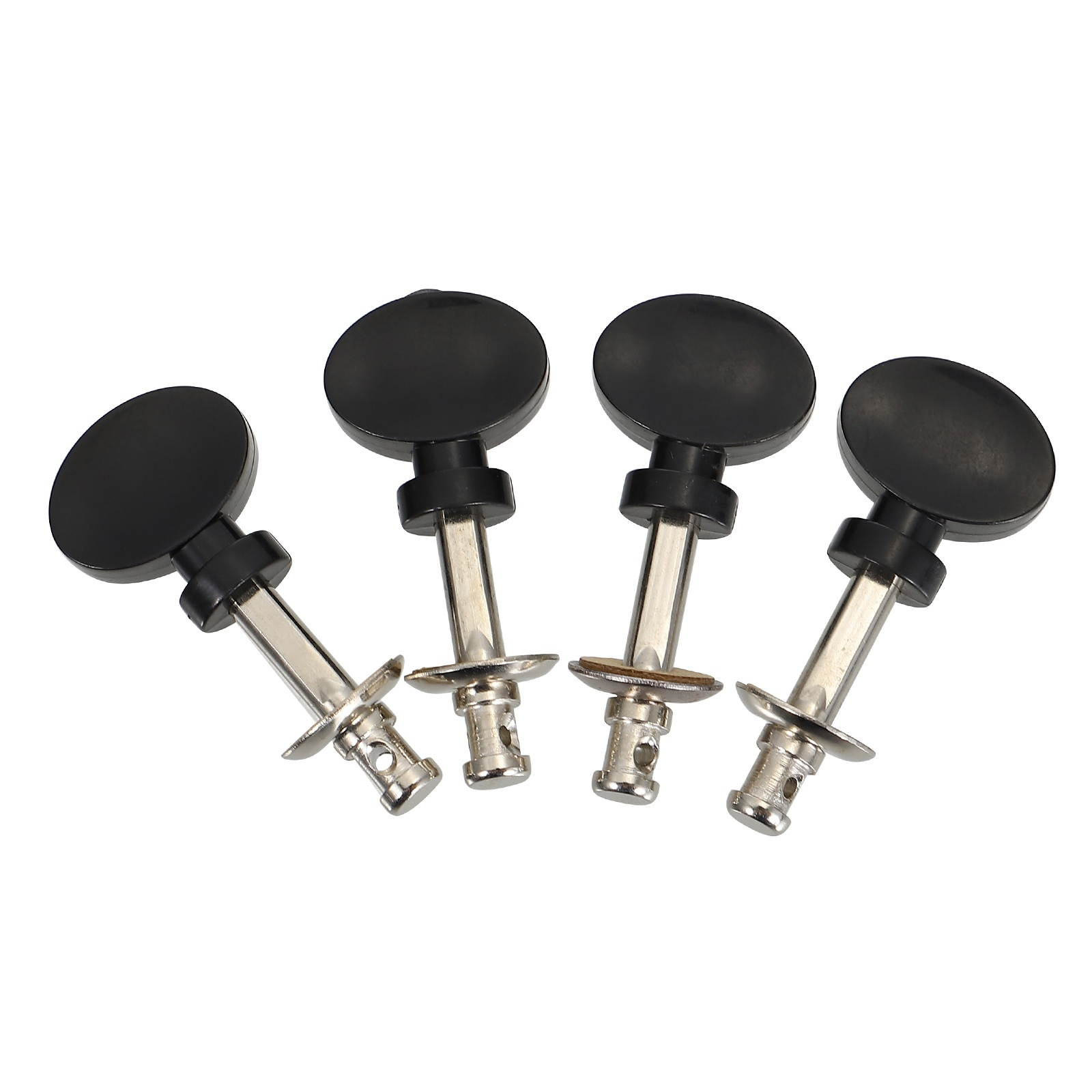 4pcs Useful Tuning Key Peg Ukulele Part Tuners String Tuning Pegs (Black)