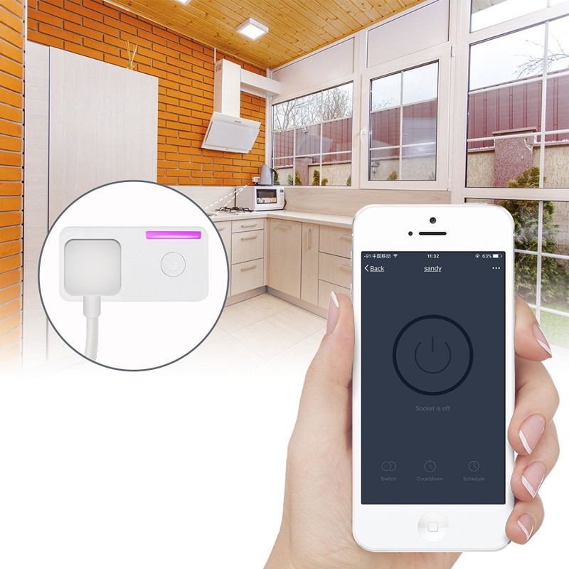 Haweel Wifi Enabled 16A 2.4GHz Smart Outlet - Alexa/Google Voice Control - 3 Pack