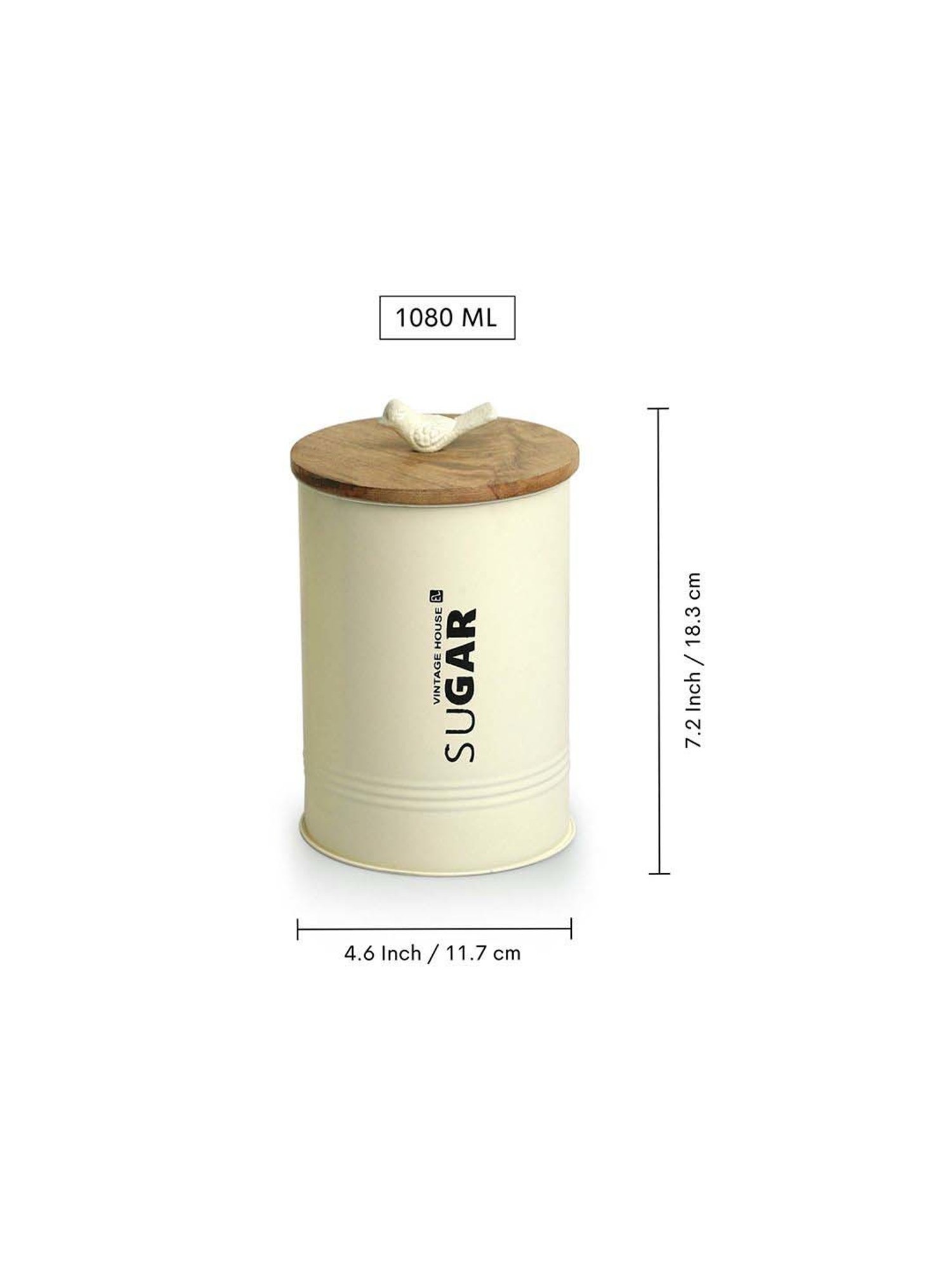 ExclusiveLane Off-White & Light Brown Iron Doves Multi Utility Jars & Containers