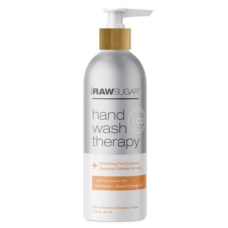 Raw Sugar Exfoliating Hand Wash Therapy Geranium + Sweet Orange Oil - 12 fl oz