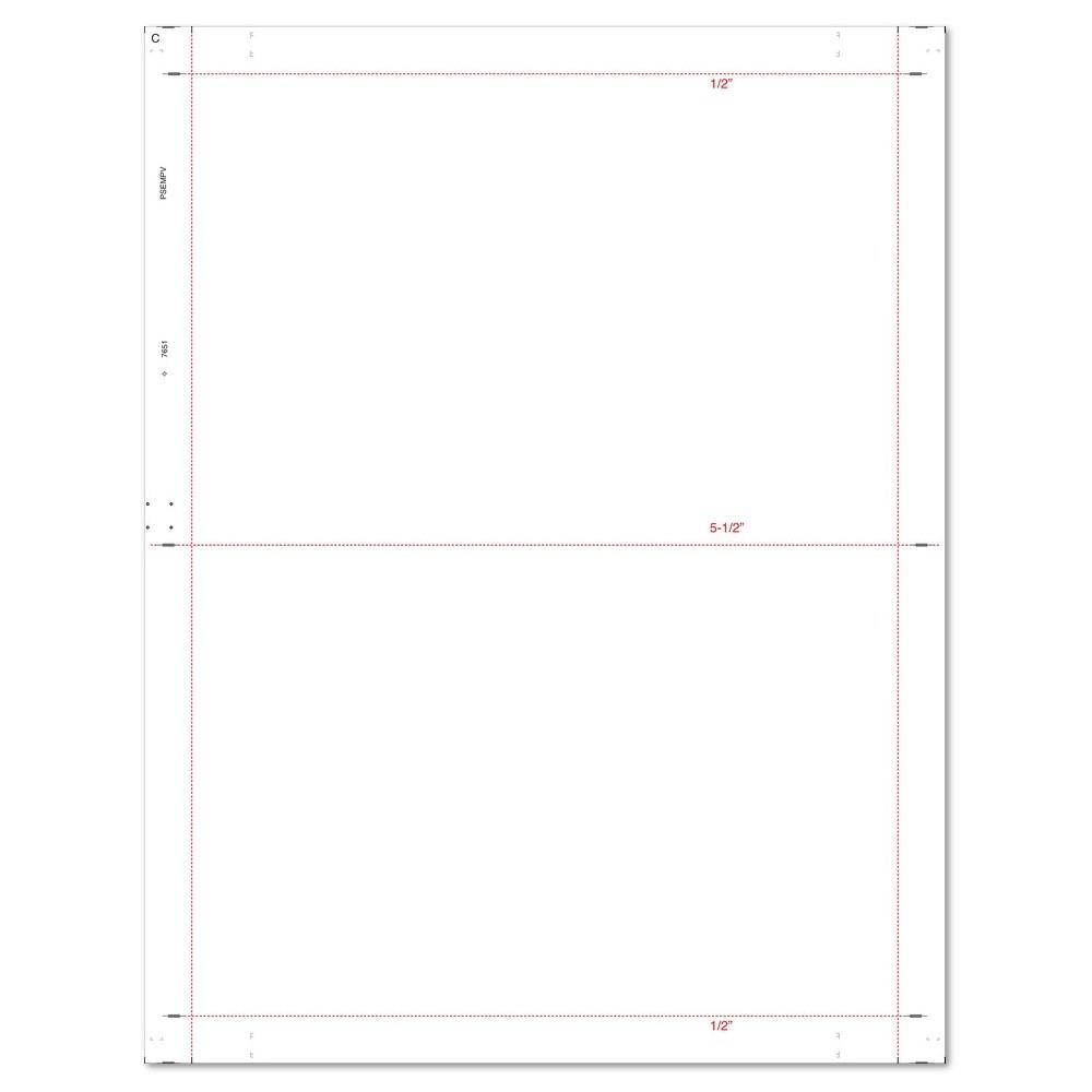 8-1/2" x 11" V Fold Duplex Multi-Purpose Blank (Box of 2000)