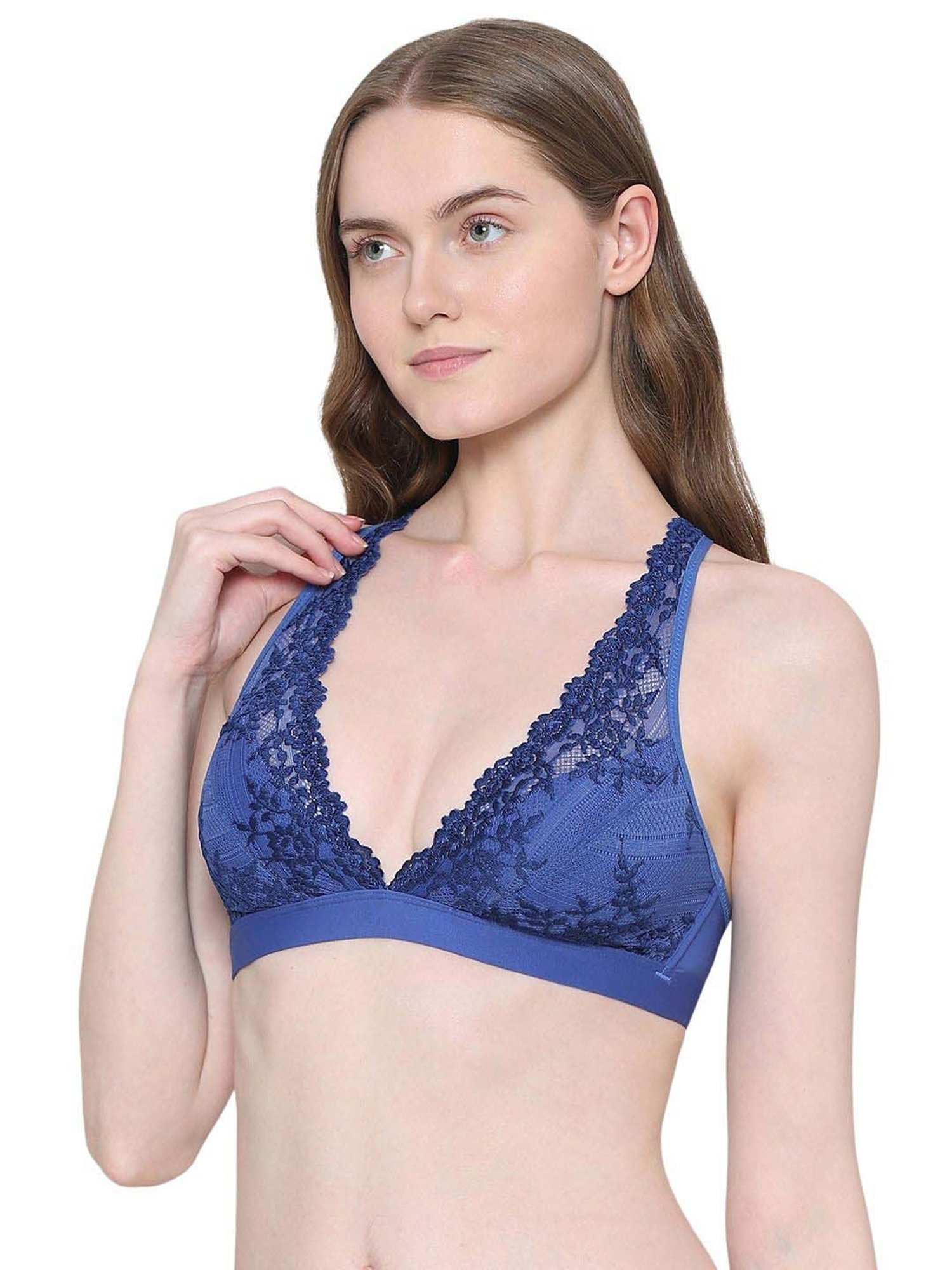 Wacoal Navy Lace Work Bralette Bra