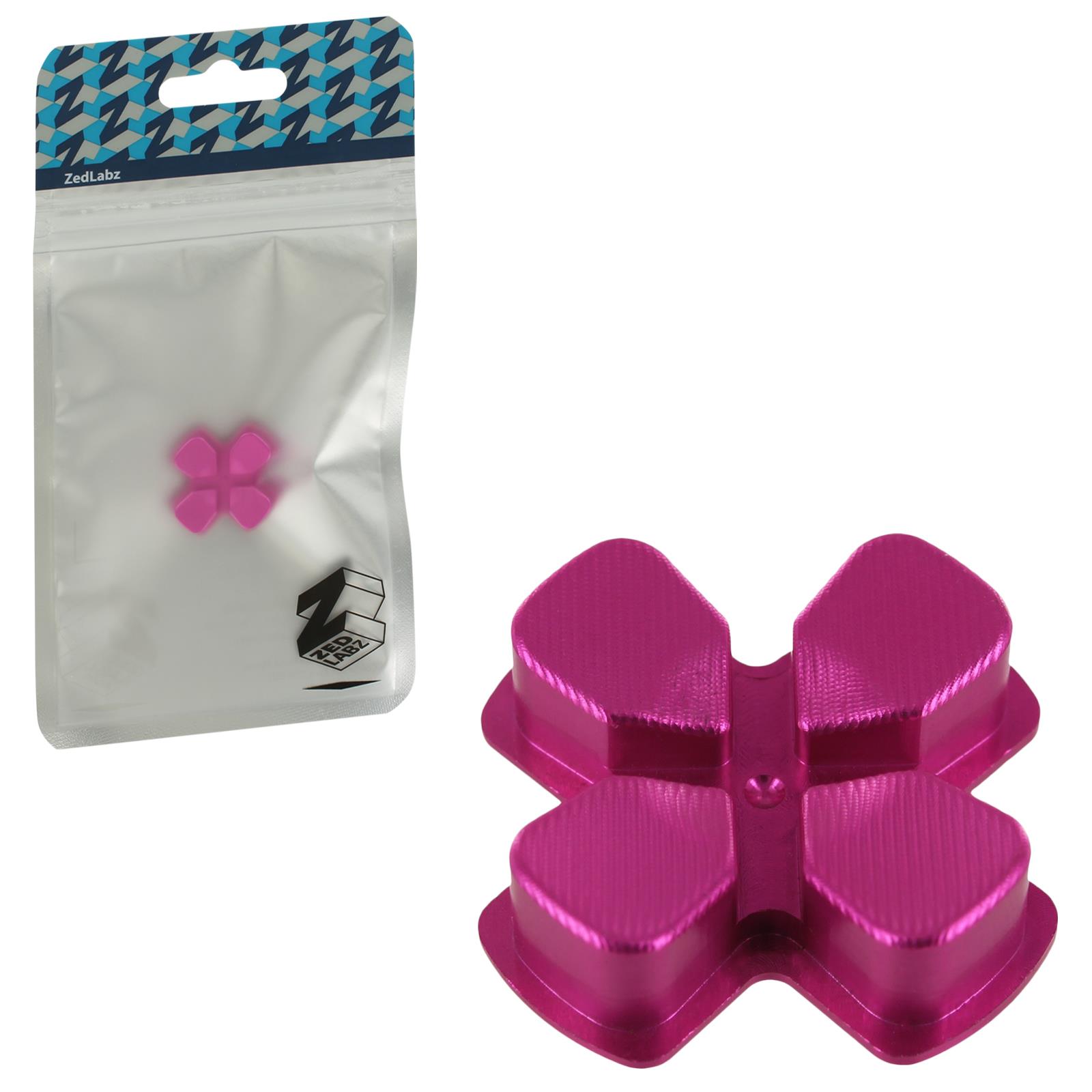 ZedLabz aluminium alloy metal directional d pad arrow button for Sony PS4 controllers - pink
