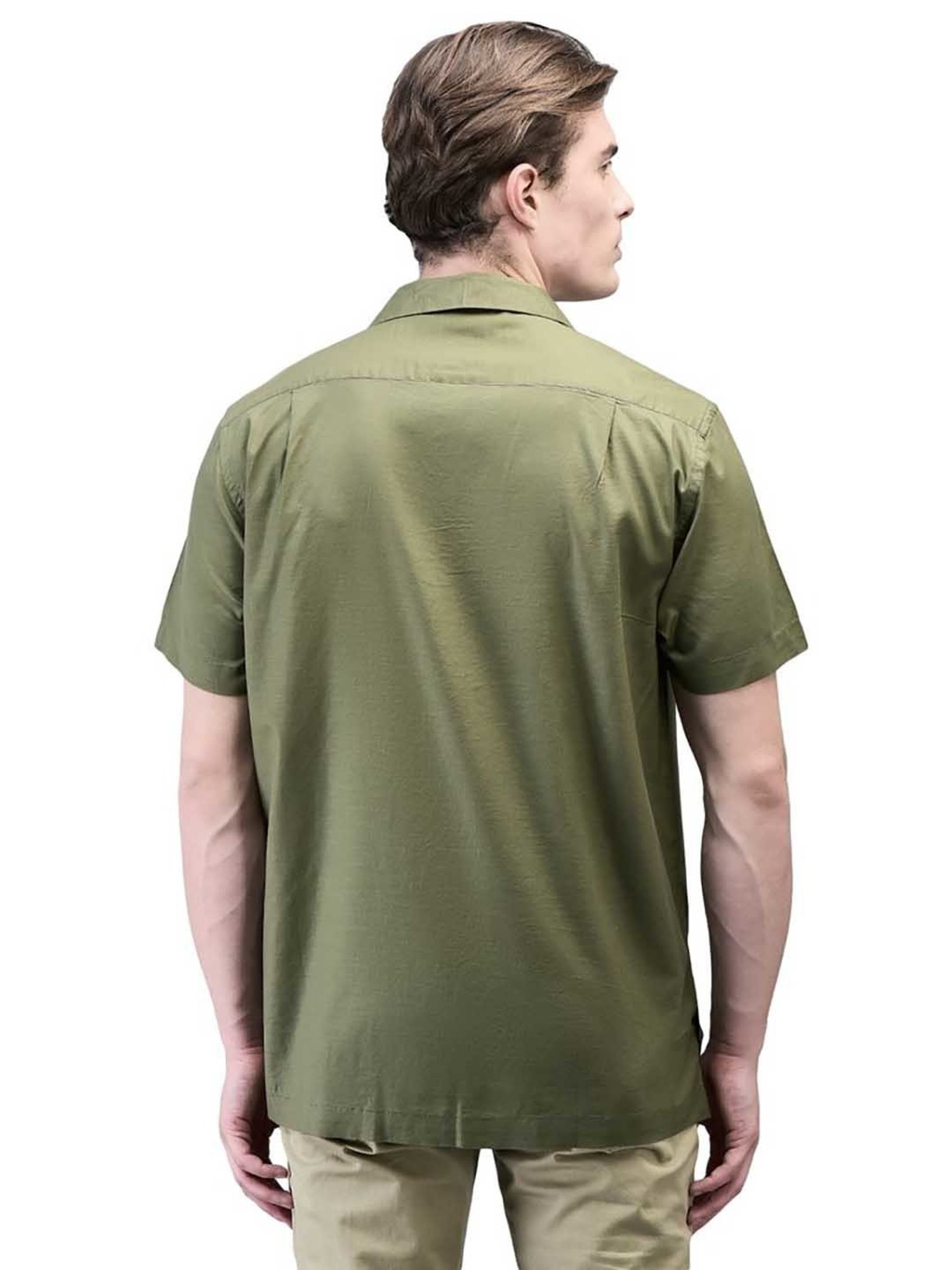 Woods Olive Regular Fit Shirt