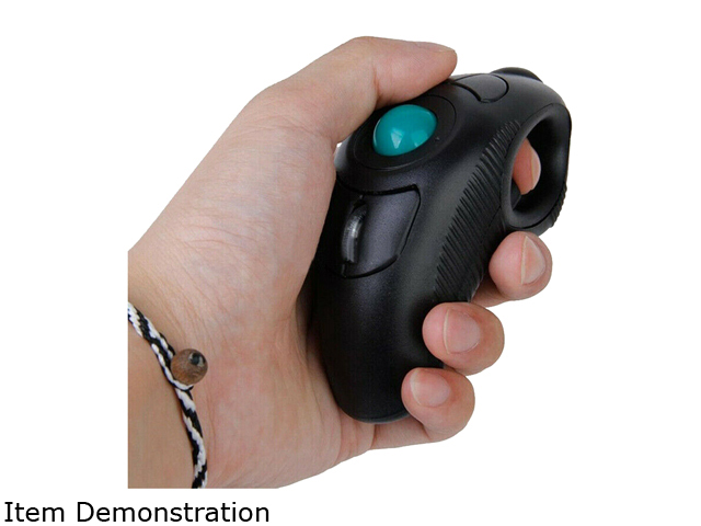 2.4GHz Trackball Wireless Finger HandHeld USB Mouse Mice Optical Thumb Controlled Ergonomic Handheld Finger Portable Mice for PC Laptop MAC computer