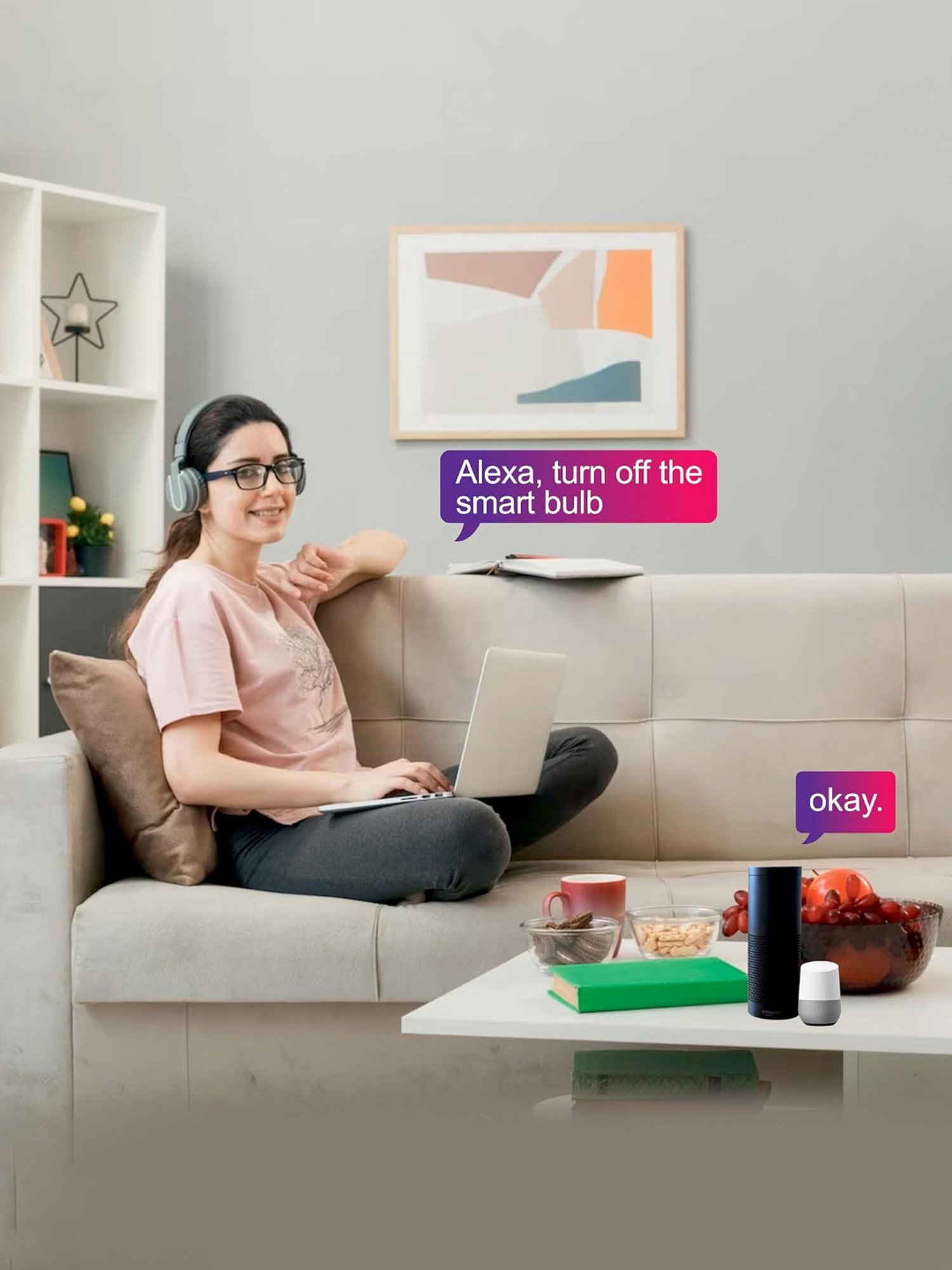 HomeMate WiFi CCT 12 Watt Smart Bulb Compatible with Alexa, Google Home and Siri (Multicolor)