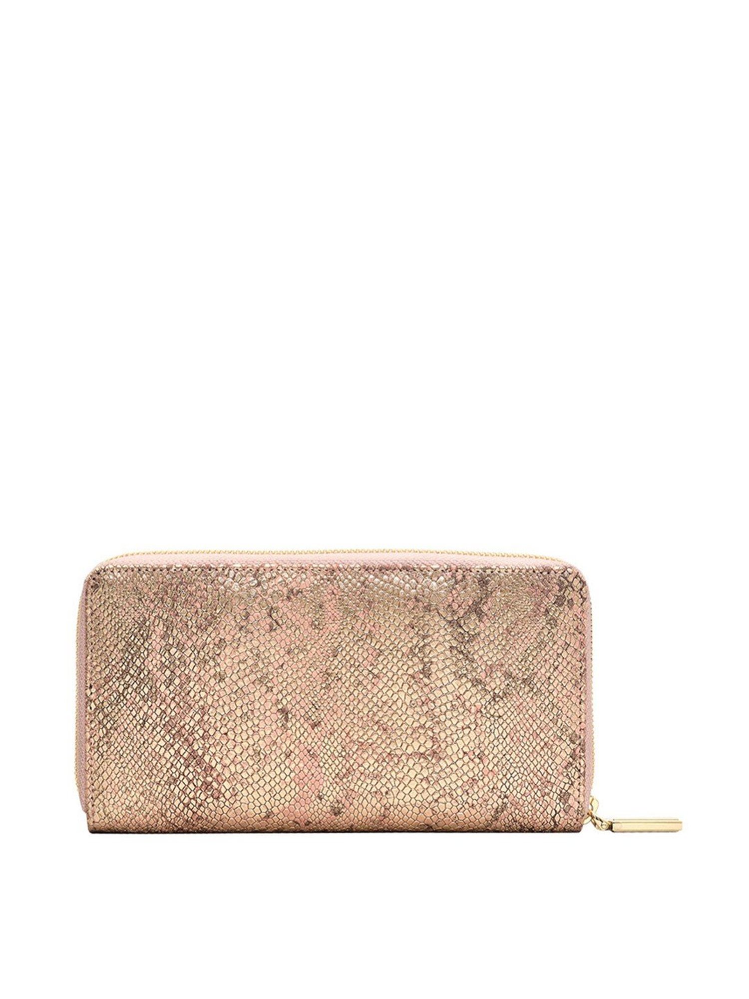 Eske Pink Printed Zip Around Wallet for Women