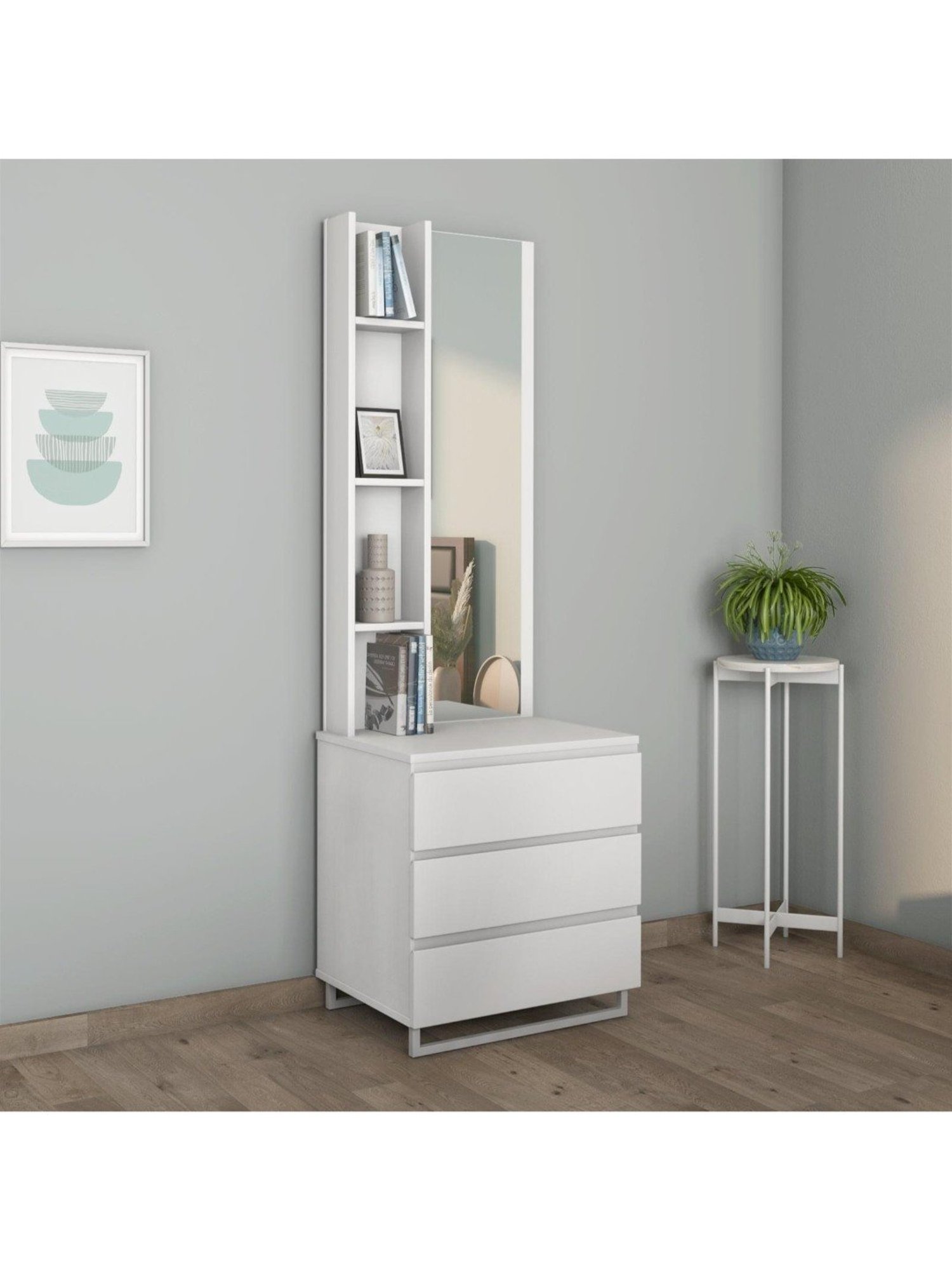 Godrej Interio Aero Valigny Oak Engineered Wood Standerd Dressing Table