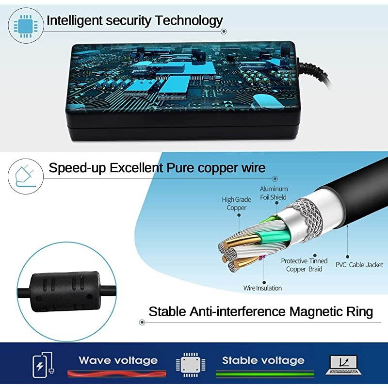 Adapter for Samsung 19V 3.15A 60W Compatible with Samsung AD-6019R 0335A1960 CPA09-004A Laptop Charger with 3-Prong Power Cord