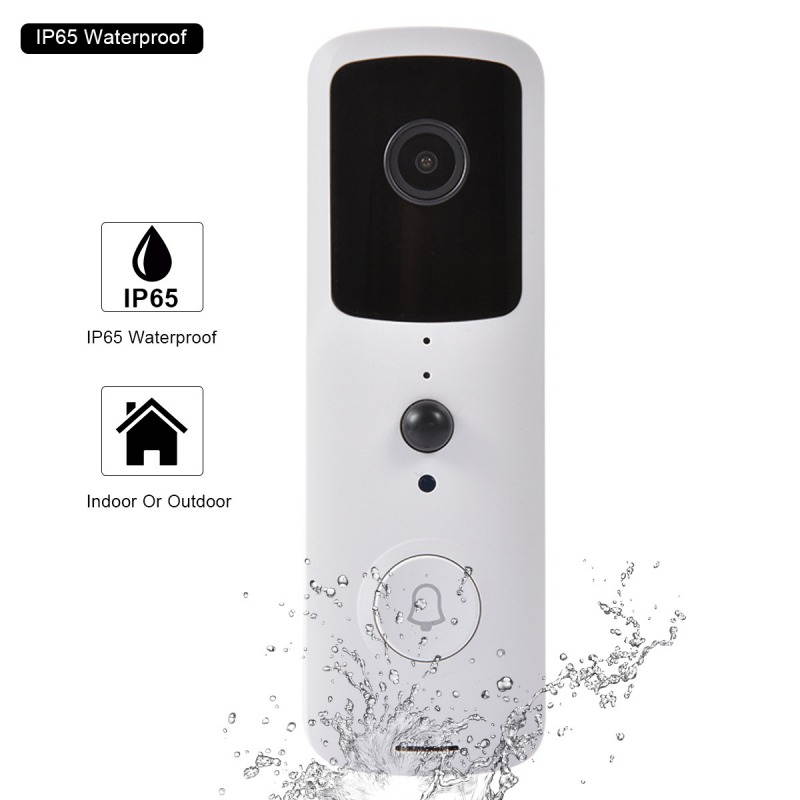 WiFi 720P Video Doorbell Camera,Waterproof IP65 Wireless Doorbell with Cloud Storage and Security Camera with Chime and Battery, Two-Way Talk, PIR Motion Detection, Night Vision