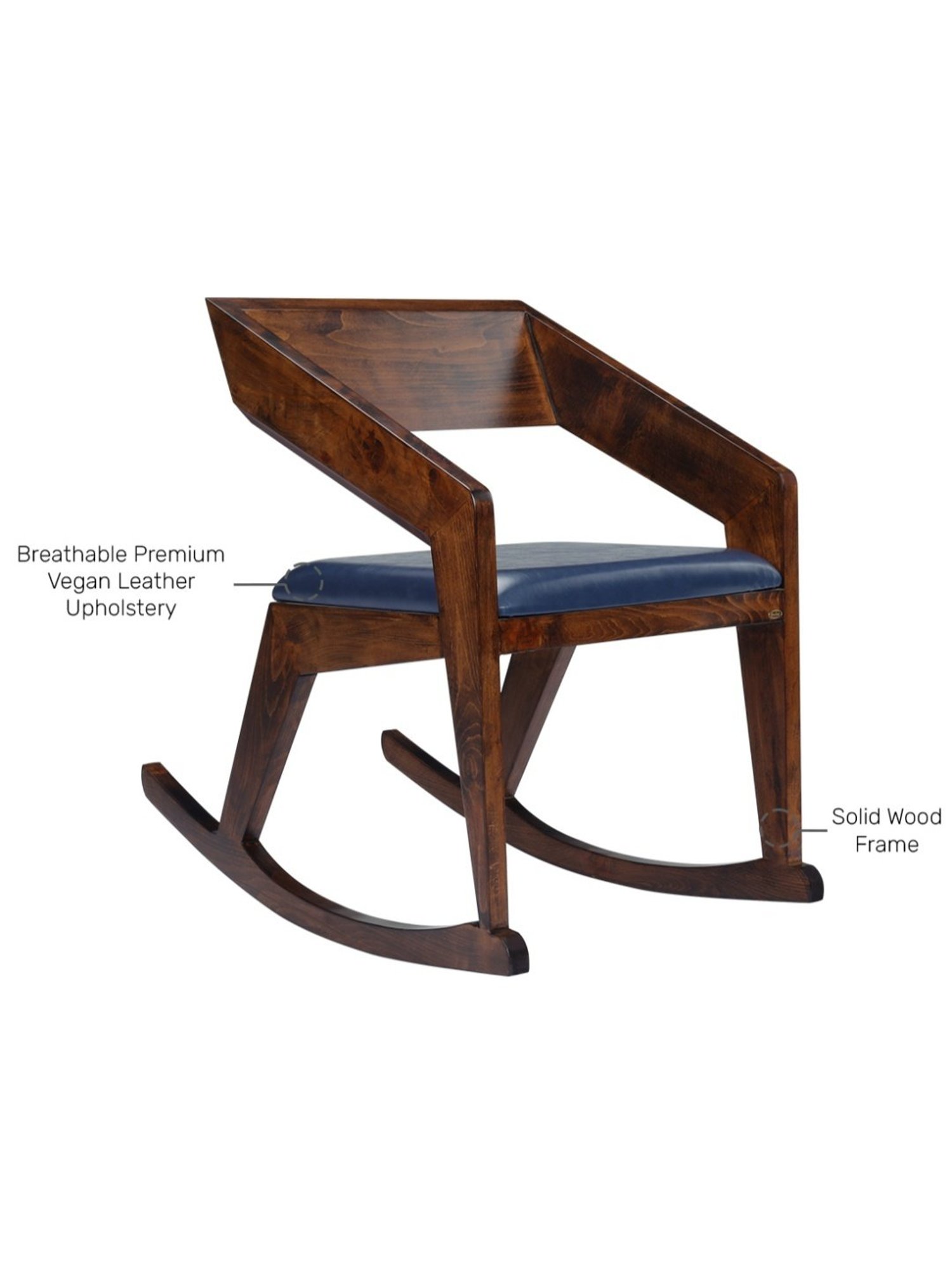 Durian Melania Cigar Brown Fabric Rocker Chairs