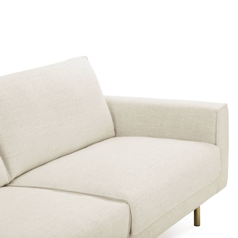 Deborah Modern Glam Sofa Alabaster White - Poly & Bark