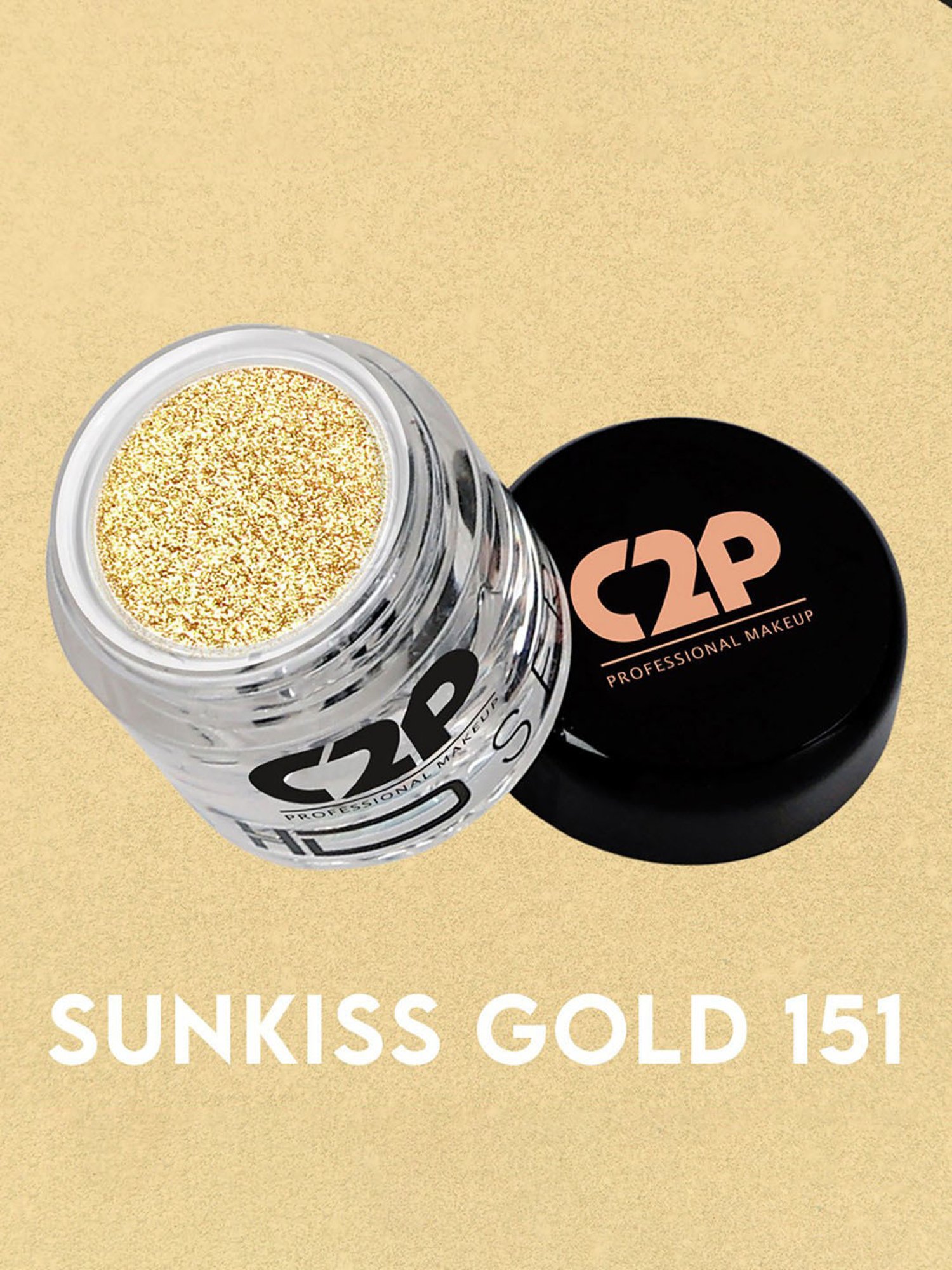 C2P PROFESSIONAL MAKEUP HD Loose Precious Pigments Eyeshadow Sunkiss Gold 151 - 2 gm