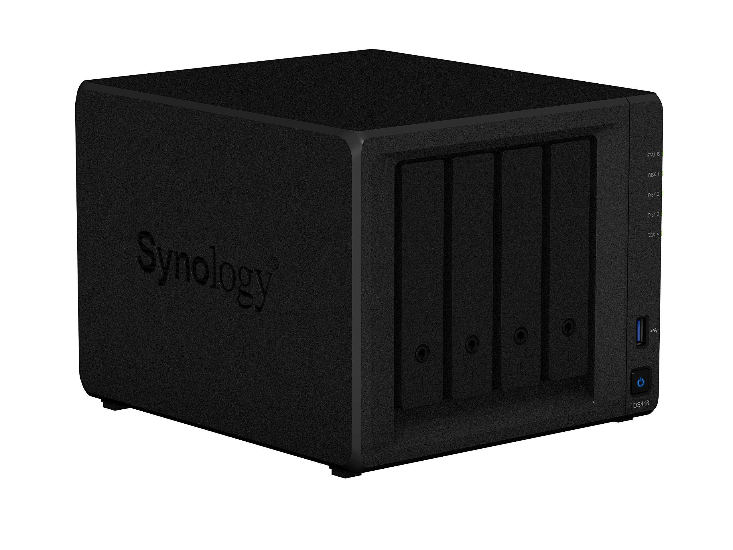 Synology NAS DS418 4 bay DiskStation 1.4GHz 2GB Brown Box