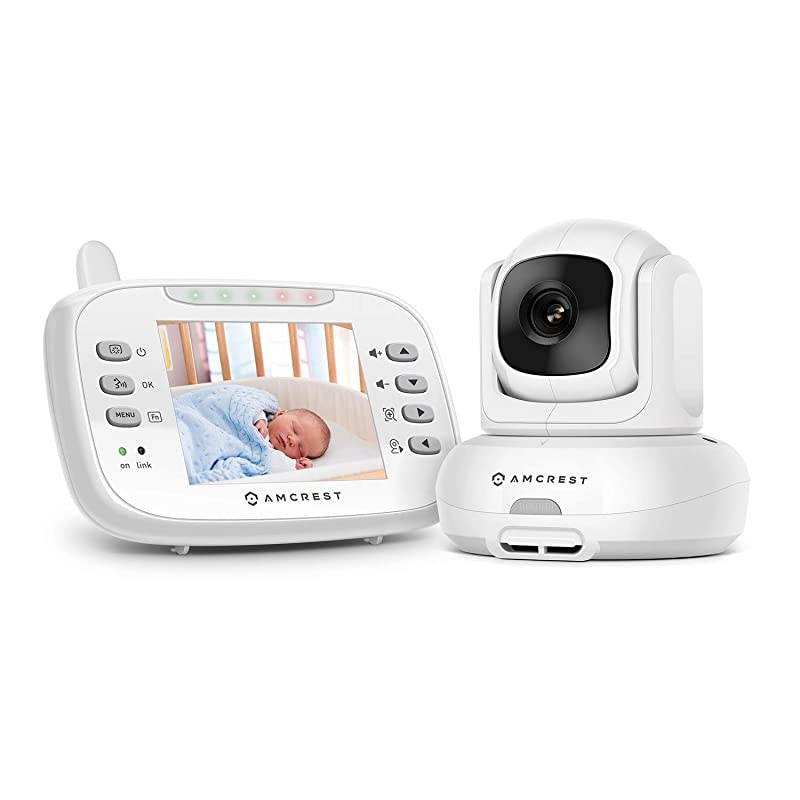 AC2 Video Baby Monitor with Camera and Audio 3 LCD Display TwoWay Audio Temperature and VoiceAudio Alarm VOX Mode PanTiltZoom Security Camera Night Vision 980ft Transmission Range