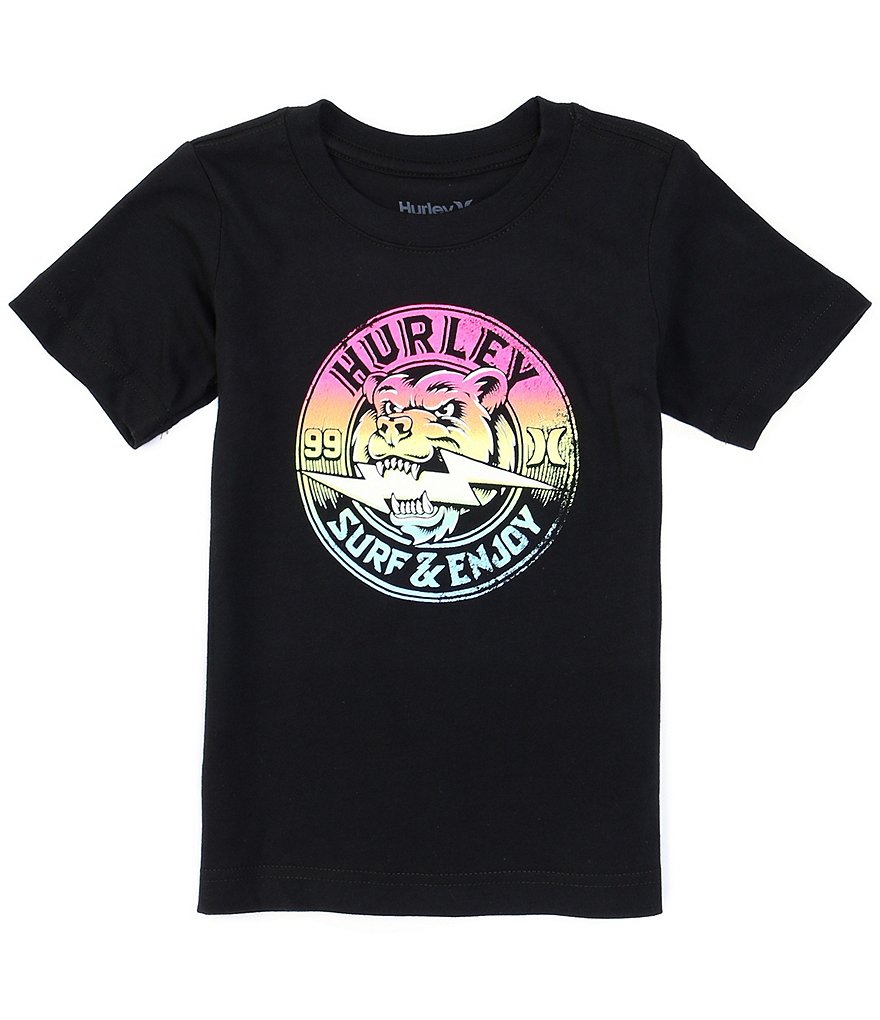 Hurley Little Boys 2T-7 Short-Sleeve Bear Bolt Tee