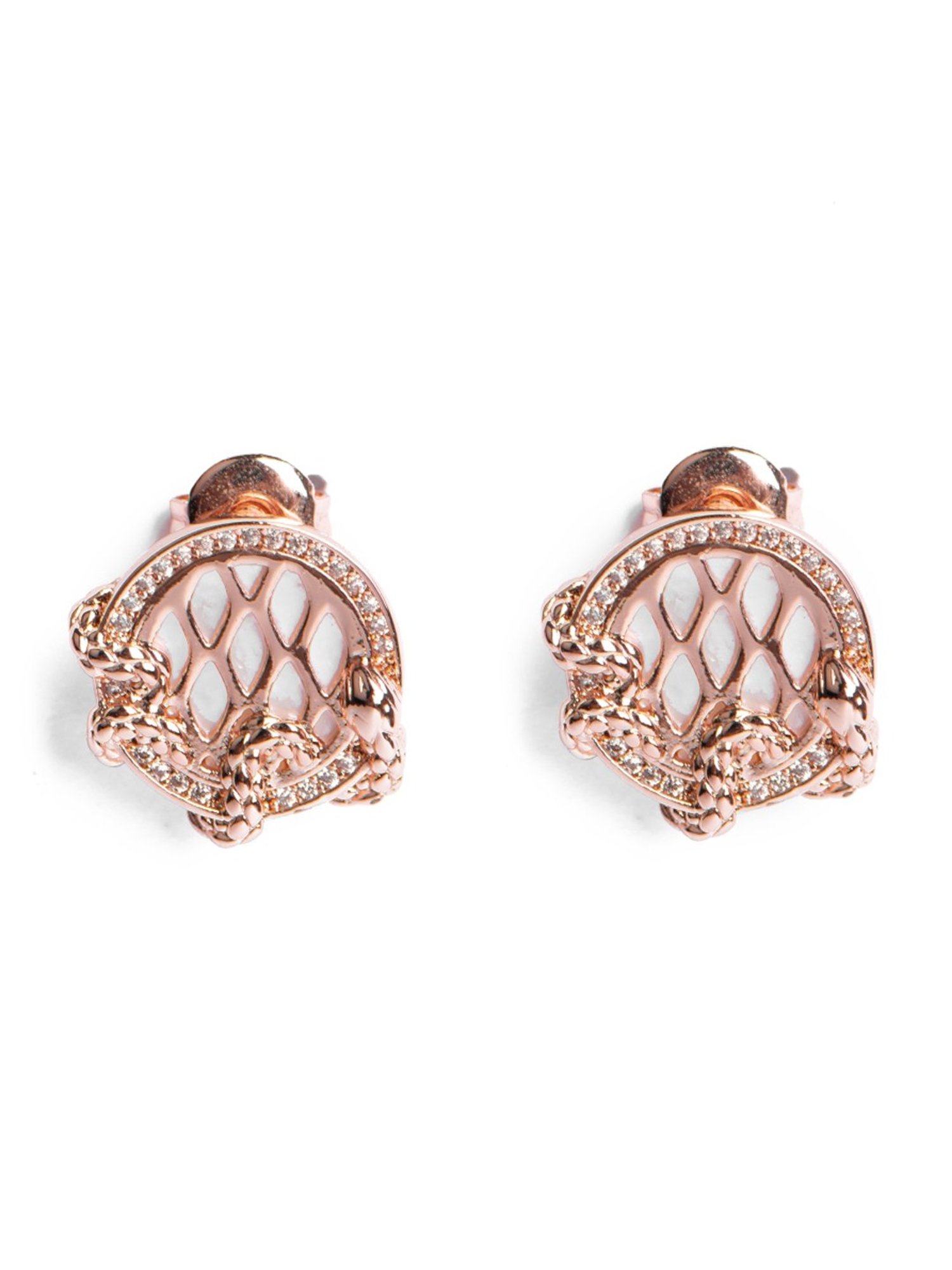 Just Cavalli Rose Gold Just Stella Stud Earrings