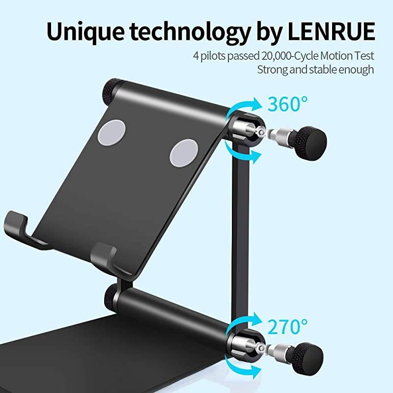 Phone Stand Adjustable Phone HolderAluminum Alloy Fully Foldable Dock Cradle for DesktopCompatible with All Android SmartphoneMobile Phone 11 Pro XS Max XrSwitch Tablets 710quot Black