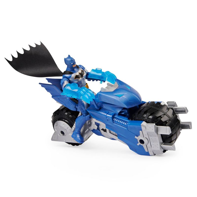 BATMAN Batcycle Vehicle with Batman and The Joker 4" Action Figures