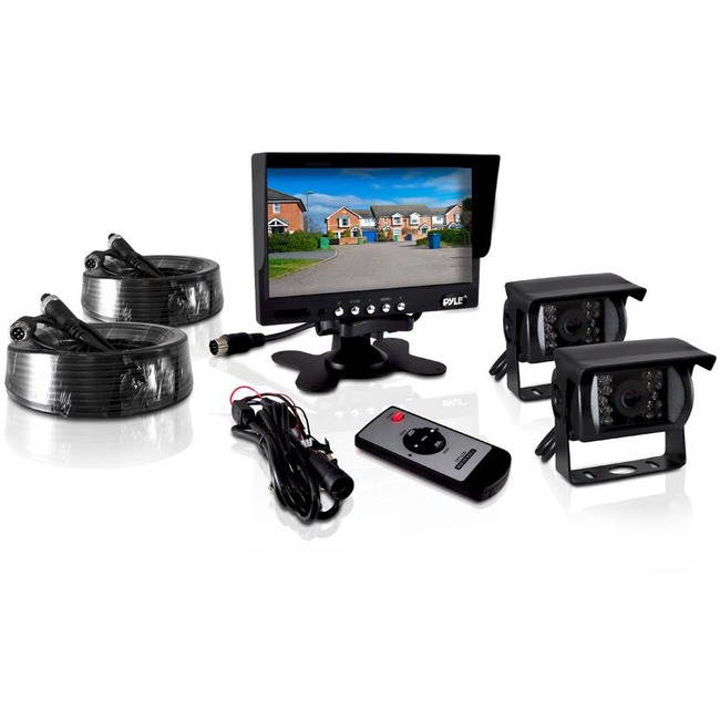 PYLE PLCMTR72 7" Commercial-Grade Weatherproof Backup Cameras & Monitor System