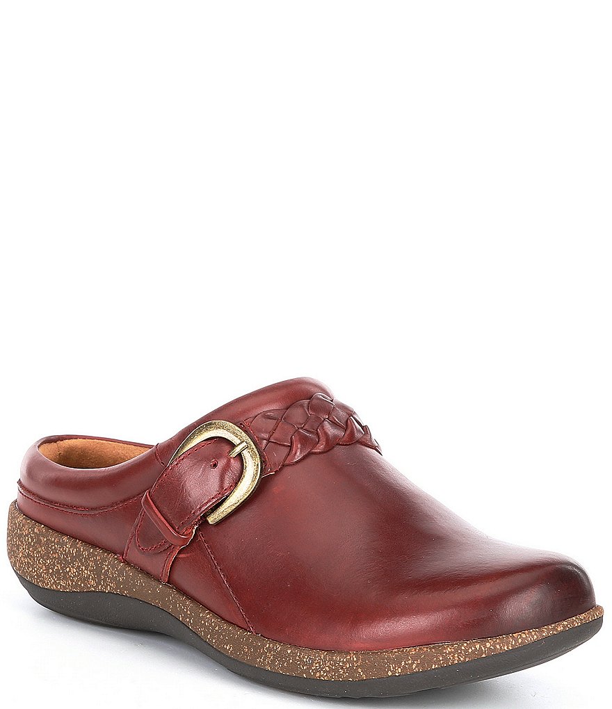 Aetrex Libby-Braided Strap Detail Clogs