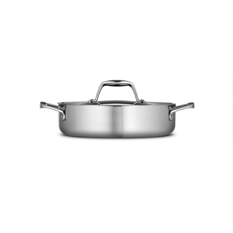 Tramontina Gourmet Tri-Ply Clad 3qt Braiser with Lid Silver