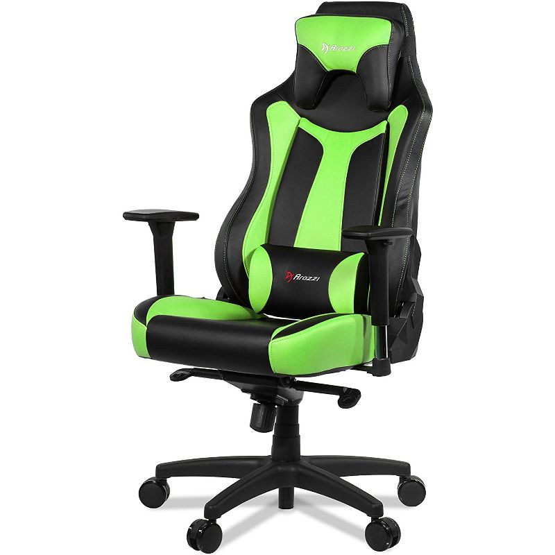 Arozzi Vernazza Series Super Premium Pleather Gaming Chair, Green (VERNAZZA-GN)