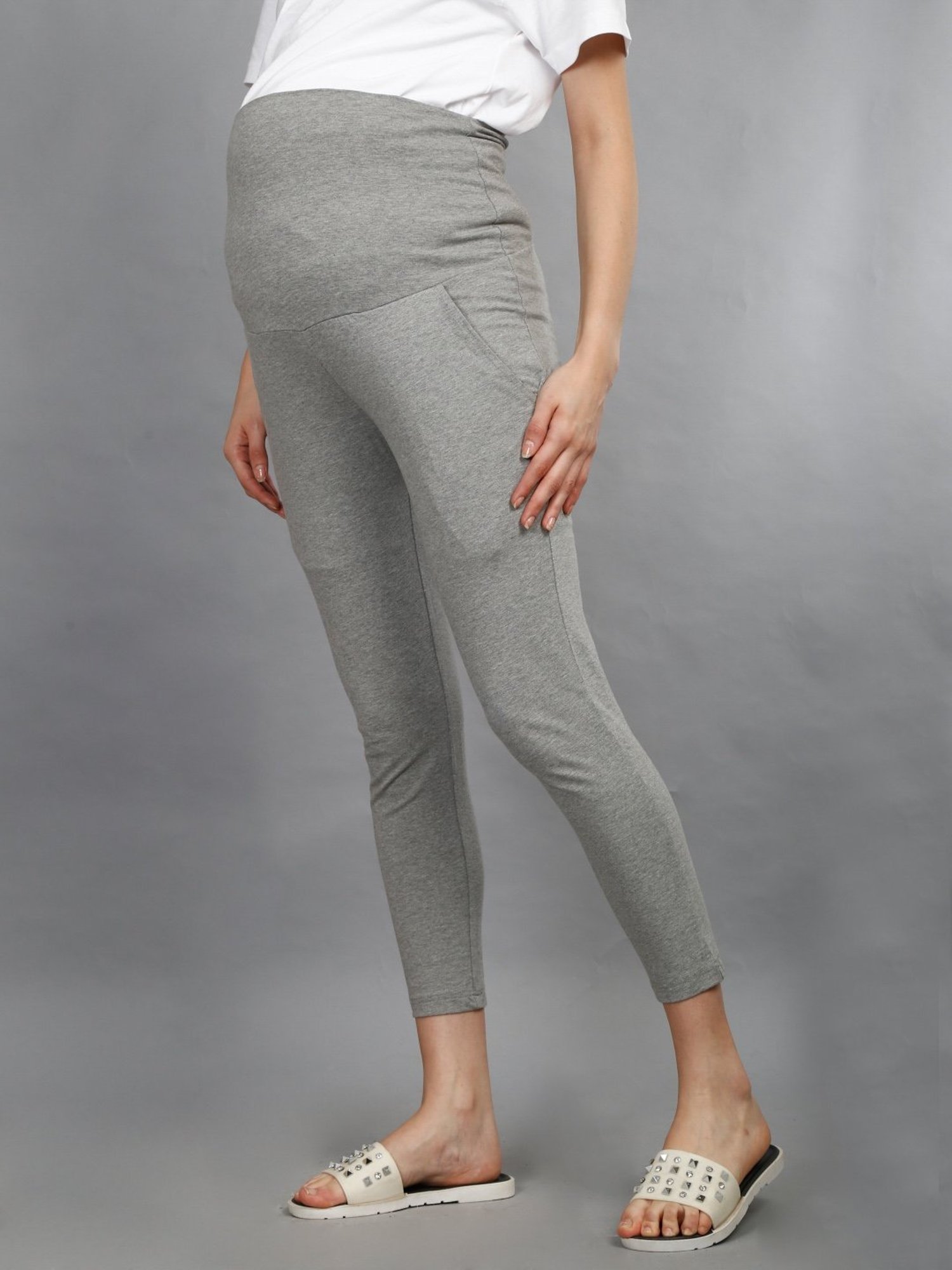 The Mom Store Grey Relaxed Fit Leggings