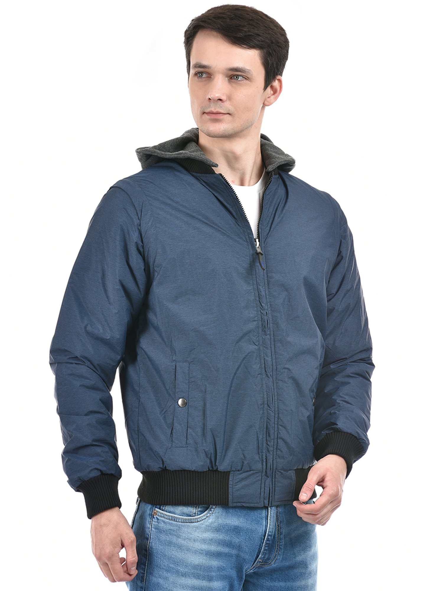 Lawman Pg3 Navy & Black Regular Fit Reversible Jacket