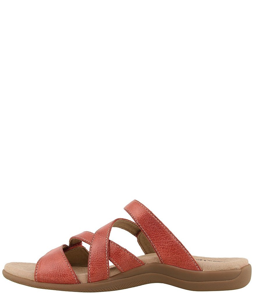 Taos Footwear Double U Leather Slide Sandals