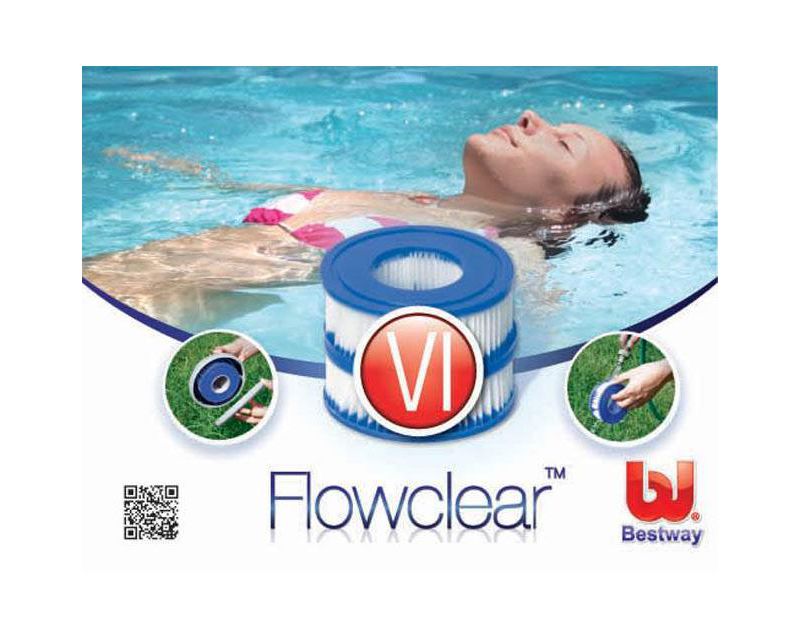 Bestway 58239 Lay-Z Spa Filter Pump Replacement Cartridge Type VI for Lay-Z Spa