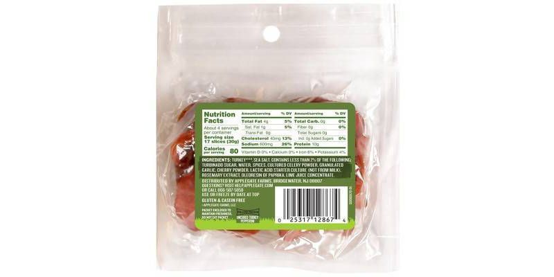 Applegate Natural Uncured Turkey Pepperoni - 4oz